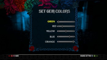 The gem color picker menu